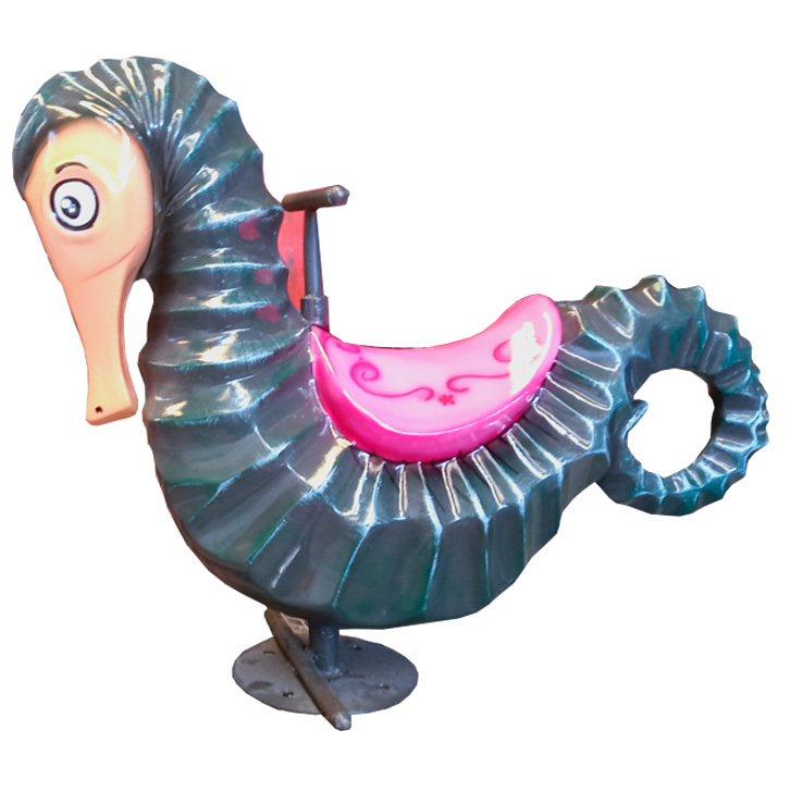 Hermoso Caballito de MAR en fibra de vidrio para carruseles